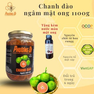 Chanh đào ngâm mật ong hủ 1100g
