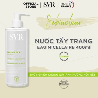 Nước làm sạch da, tẩy trang và giúp loại bỏ dầu SVR SEBIACLEAR EAU MICELLAIRE 400ml