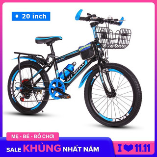 XE ĐẠP ĐỊA HÌNH 20/22/24inch  NGUYÊN HỘP TẶNG GIỎ VÀ BÌNH NƯỚC CHO BÉ TỪ 7-10 TUỔI
