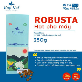 Cà phê Robusta hạt pha máy Kofi Kai 250g