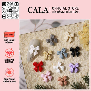 Set charm nơ đính móng đen trắng nail, set nơ nhiều màu Hàn Quốc trang trí móng