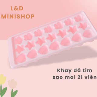 Khay làm topping hình trái tim, ngôi sao, hoa mai khuôn rau câu 21 Viên Vinh Nam