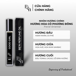 Tinh Dầu Nước Hoa Nữ BÉN Good Girl Quyến Rũ, Sang Trọng, Nữ Tính, Bí Ẩn 10ml - Dạng Xịt