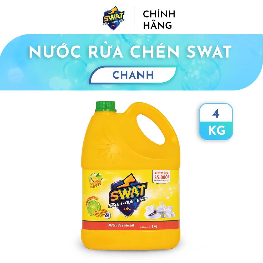 Nước rửa chén Swat Can 4Kg