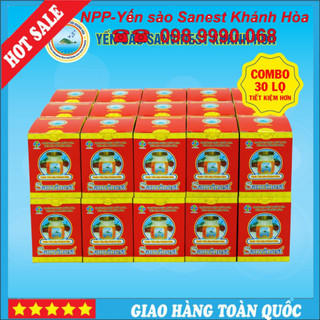[Combo 30 lọ] Nước Yến sào Khánh Hòa Sanvinest đóng lọ 70ml