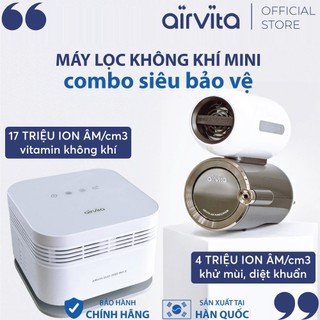 SIÊU COMBO BẢO VỆ GIA ĐÌNH Máy lọc không khí Airvita Dust Zero PM1.0 và Airvita Capsule - Hàn Quốc