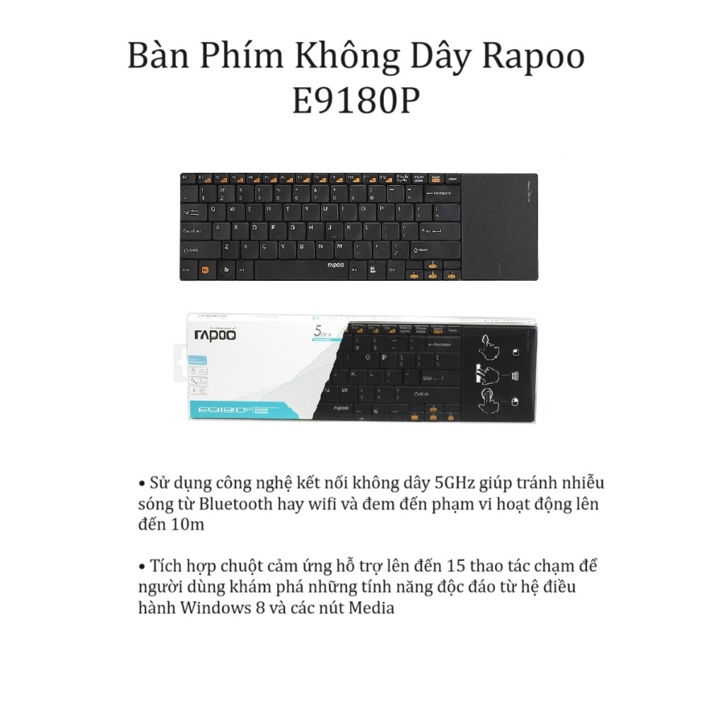 Bàn Phím Không Dây Rapoo E9180P