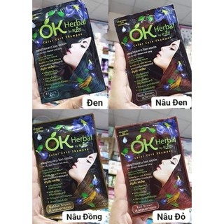 Gội nhuộm tóc thảo mộc OK Herbal Thái Lan
