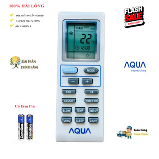 Remote Điều khiển điều hòa máy lạnh Aqua - Hàng chính hãng AQUA mới 100% Tặng kèm Pin