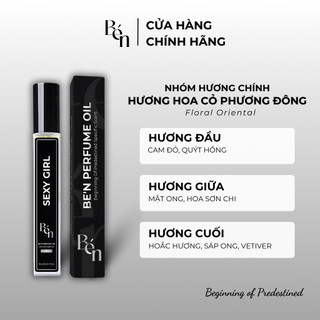 Tinh Dầu Nước Hoa Nữ BÉN Sexy Girl Gợi Cảm, Quyến Rũ, Nữ Tính, Cuốn Hút 10ml - Dạng Xịt
