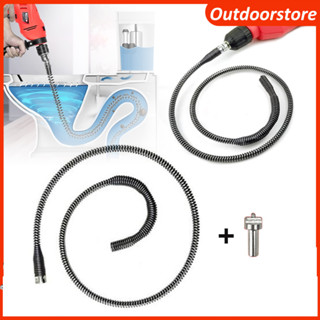  【5m 8m 10m 15m Dây thông cống lò xo kèm đầu nối máy khoan - Bộ dụng cụ thông bồn cầu bị tắc nghẹt nước 