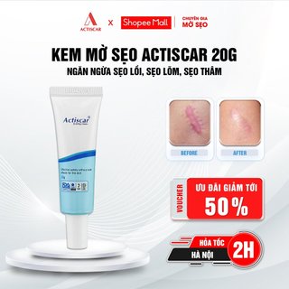 Kem Sẹo Actiscar Làm Xẹp Sẹo Lồi, Cải Thiện Sẹo Lõm, Sẹo Bỏng Và Sẹo Thâm 20g
