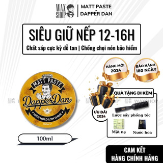 Sáp vuốt tóc nam cao cấp Dapper Dan Matt Paste gel, wax giữ nếp tóc - Waxshop