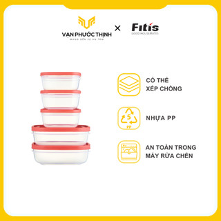 Bộ hộp đựng thực phẩm Fitis Nora 12 món - Chính Hãng - Vạn Phước Thịnh