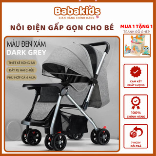 Xe Đẩy 2 Chiều Gấp Gọn Cho Bé, Xe Đẩy Chiều 3 Tư Thế Có Giảm Sốc, Xoay 360 Độ Tiện Dụng Cho Mẹ Và Bé