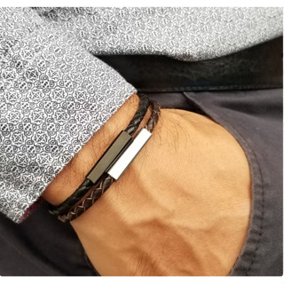 Vòng lắc Tay Nam Nữ Da Xịn Khóa Không Rỉ nhiều size 3mm4mm