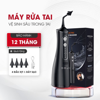 Máy rửa tai DOJI cao cấp, vệ sinh tai cho gia đình, làm sạch bằng 3 tia nước, tặng kèm 4 đầu xịt