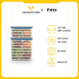 Bộ hộp đựng thực phẩm Fitis Nora - Có giỏ - Chính hãng - Vạn Phước Thịnh