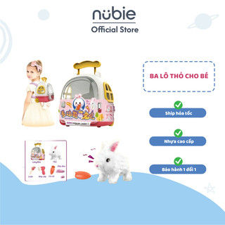 Đồ chơi chăm sóc thú cưng, Đồ chơi cún/mèo bông biết đi kèm balo, có âm thanh vui nhộn, Đồ chơi cho bé