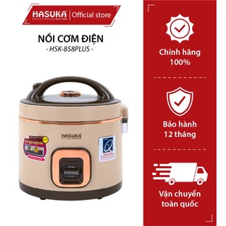 Nồi cơm điện 1.2l hasuka hsk-858 plus đa năng chống dính ceramic cao cấp giữ ấm lâu - bh chính hãng 12 tháng
