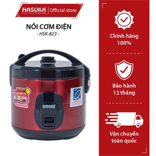 Nồi cơm điện 1.8l hasuka hsk-823 chống dính ceramic cao cấp đa năng phù hợp 3-6 người - bh chính hãng 12 tháng