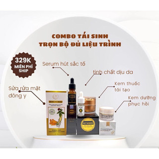 Combo 5 món kem tái tạo da, loại bỏ mụn nám tàn nhang, làm trắng da