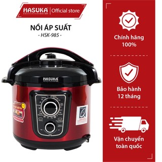 Nồi áp suất đa năng hasuka hsk-985 6l van xả tự động, nồi áp suất điện 7 in 1 chống dính cao cấp chính hãng- bh 12 tháng