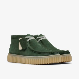 Giày nam clarks torhill hi dark green suede