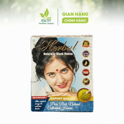 Bột Nhuộm Tóc Thảo Dược Henna 60g - Màu Đen