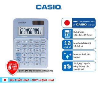 Máy Tính Để Bàn Casio MS-7UC (10 Số) Chính Hãng - Màu Sắc Trendy, Tích Hợp Tính Thuế TAX & Lợi Nhuận