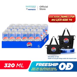 Thùng 24 LonNước Ngọt Có Gaz Pepsi Lon Xanh (320ml/lon hoặc 350ml/lon)