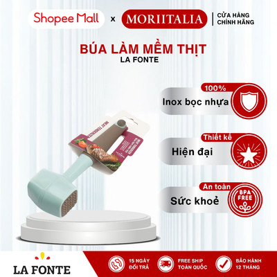 Búa Làm Mềm Thực Phẩm Đa Năng La Fonte Chất Liệu Thép Không Gỉ Bọc Nhựa – Dùng Cho Thịt & Gia Vị