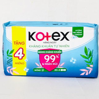 Băng vệ sinh Kotex hàng ngày kháng khuẩn 20 miếng