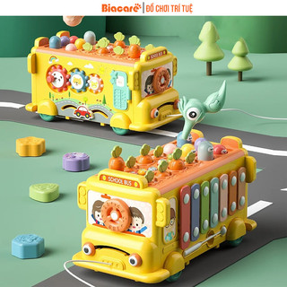 Đồ chơi xe bus đa năng 10 trong 1 montessori cho bé phát triển