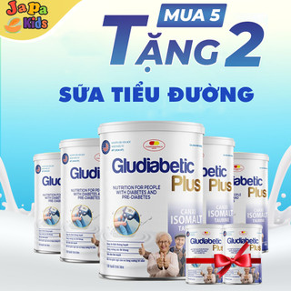 Combo 5 Tặng 2 Sữa Bột Cho Người Lớn Giải Pháp Dinh Dưỡng Cho Người Tiểu Đường Gludiabetic Plush 400G Japa Kids
