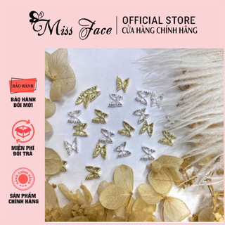 Charm tim-nơ kim loại mix - charm bướm kim loại - charm trang trí móng nail