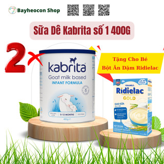 [Siêu Tiệc Ăn Dặm, Quà Tặng Đặc Biệt] Combo 2 lon Sữa dê Kabrita số 1 cho trẻ - Lon 400g