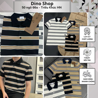Áo polo nam bbr thiết kế kẻ sọc ngang đen trắng - áothun polo nam kẻ sọc ngang tôn dáng cực đẹp chất dày dặn