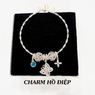 Vòng Charm Bạc Nữ Thần cao cấp vip dây xoắn kép mix charm rơi bạc 925 cao cấp xinh xắn, phụ kiện trang sức bạc QMJ -Q397