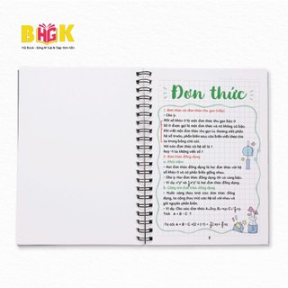 Sổ Giấy Lò Xo Take Note - Toán 8 cỡ A5 (Phiên Bản Mới Nhất)