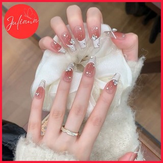 [Mã-Z265] Móng Tay Giả Juliana Cao Cấp Hộp 24 Nails Box (Kèm Phụ Kiện Làm Móng)