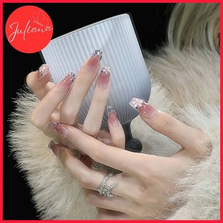 [Mã-Z250] Set 24 Móng Tay Giả Juliana Đính Đá Lấp Lánh (Tặng Kèm phụ Kiện Móng)