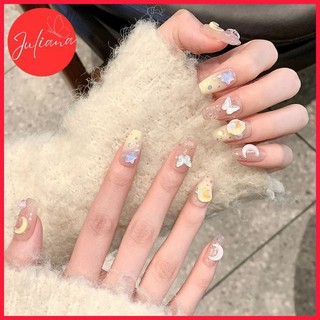 [Mã-Z235] Set 24 Móng Tay Giả Juliana Hoạ Tiết Mặt Trăng (Phụ Kiện Làm Móng )