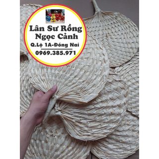 Quạt nan, quạt cầm tay đan thủ công, Phụ kiện Lân sư rồng