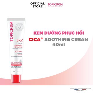 Kem dưỡng phục hồi và làm êm dịu da TOPICREM CICA+ SOOTHING CREAM 40ML