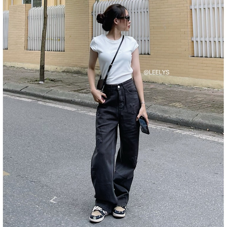 Quần bò ống rộng  (7038 )