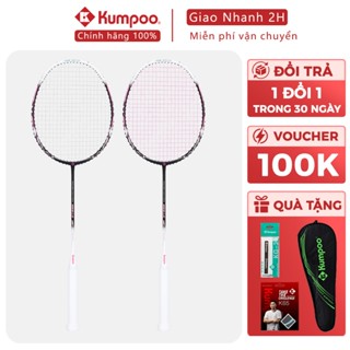 Kumpoo Power Control E55LS vợt cầu lông chính hãng carbon cao cấp bền căng sẵn 10.5kg tặng kèm bao đựng, quấn cán