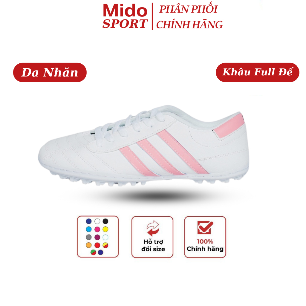 [ Trợ Giá ] Giày Đá Bóng Wika 3 Sọc 2017-PU2 Da Nhăn Chính Hãng Đã Khâu Toàn Bộ Đế, Hỗ Trợ Đổi Size