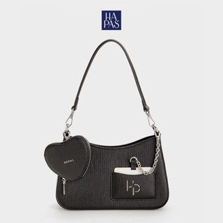 [TẶNG VÍ TIM] Túi Đeo Vai Hobo Đáy Vuông Love Charm Sz 23 HAPAS - TDV240358