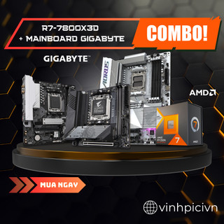 Combo amd cpu ryzen 7 7800x3d + mainboard gigabyte am5